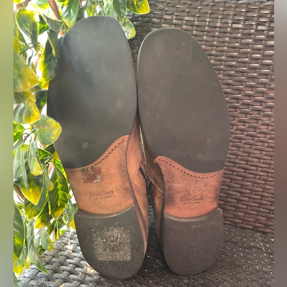 Rossini Leather Italian Made Chelsea Boots Men’s Tan Double Zipper US 13 Ankle - Picture 2 of 6